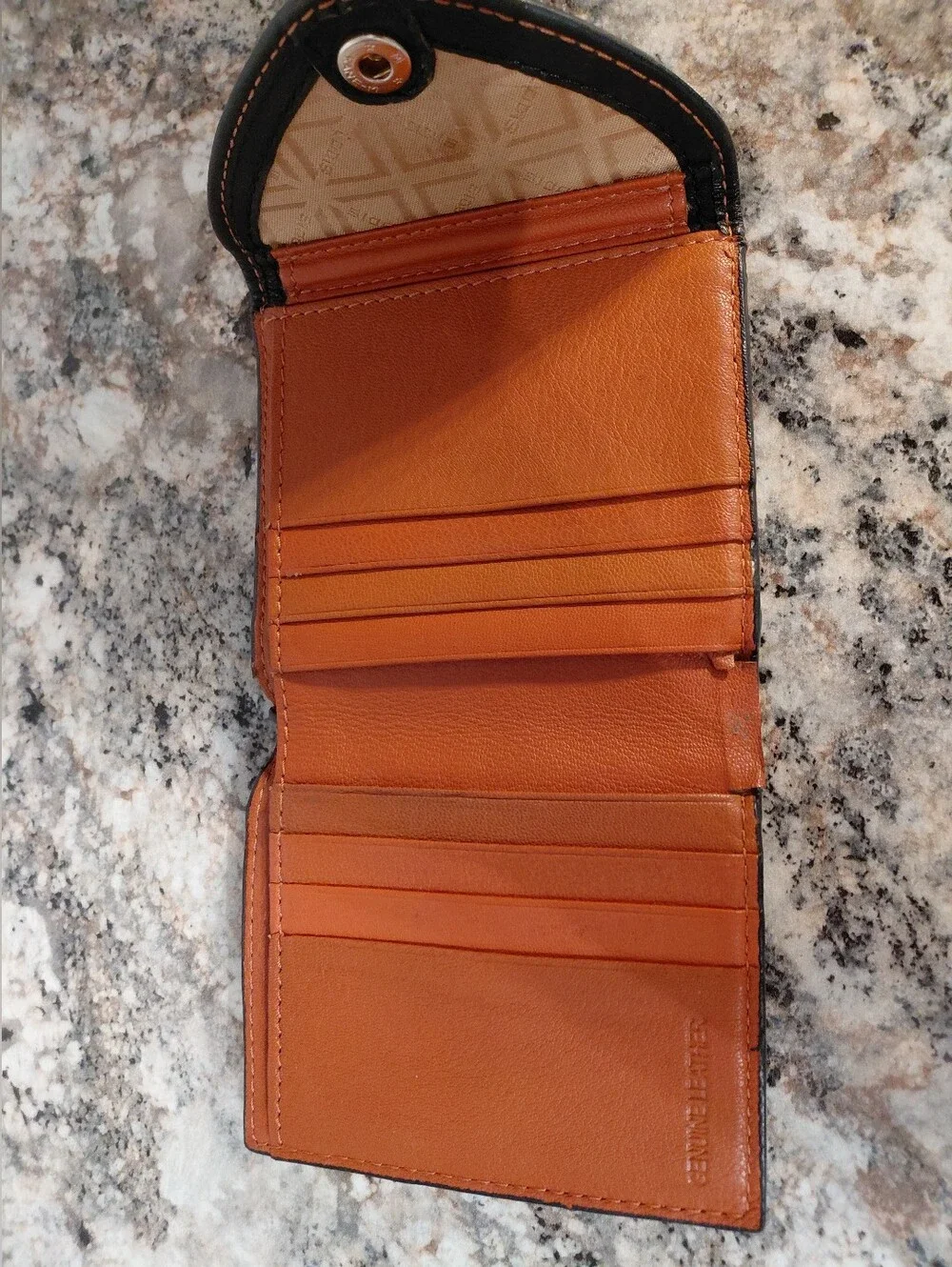 Lodis Colorblock Mini Leather Wallet in Black, Cream & Brown